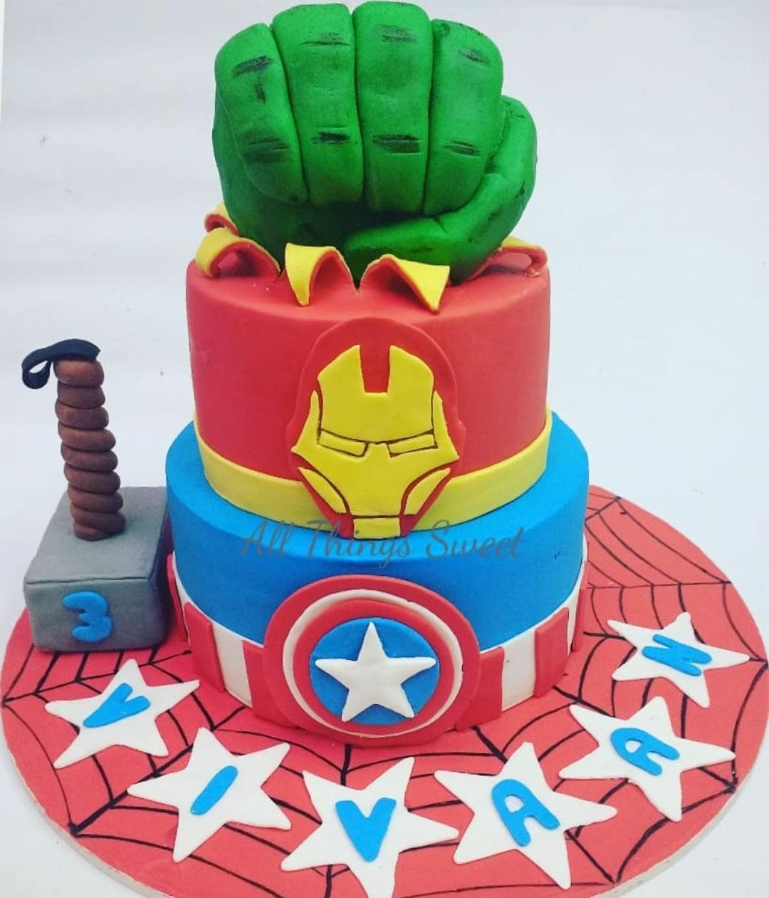 Superheros Cake 3.5 kg - All Things Sweet